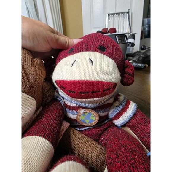 Cuddly Classics Sock Monkeys Dan Dee New Stuffed Toy - Picture 11 of 13